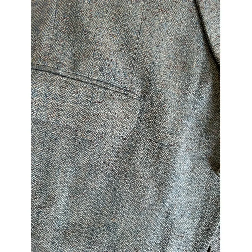 Vintage Orvis Blazer 44 R Beige Silk Wool Hopsack Professor Academia Professor